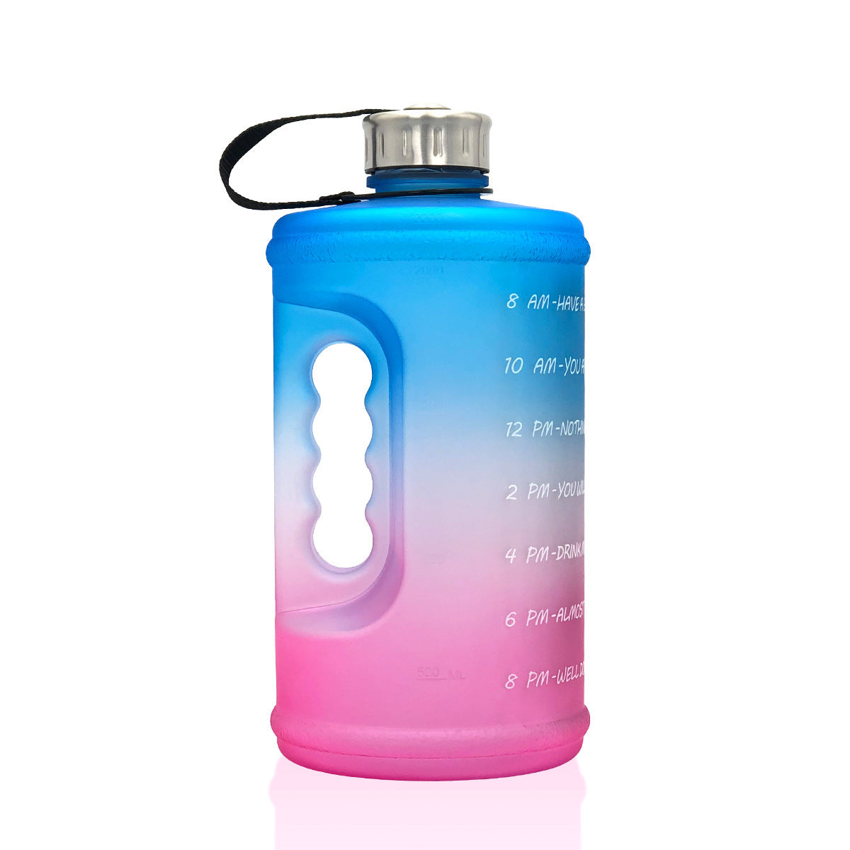 2.2L Sports Bottle Gradient Plastic Gym Large Capacity Outdoor Space Cup