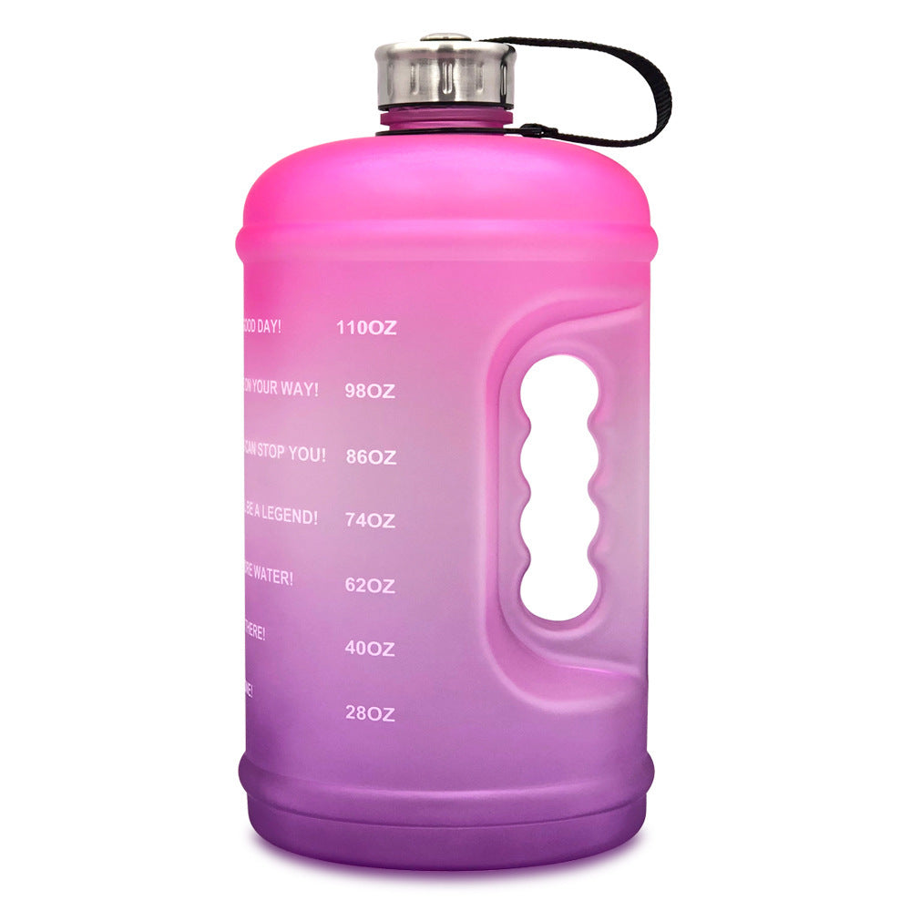 2.2L Sports Bottle Gradient Plastic Gym Large Capacity Outdoor Space Cup