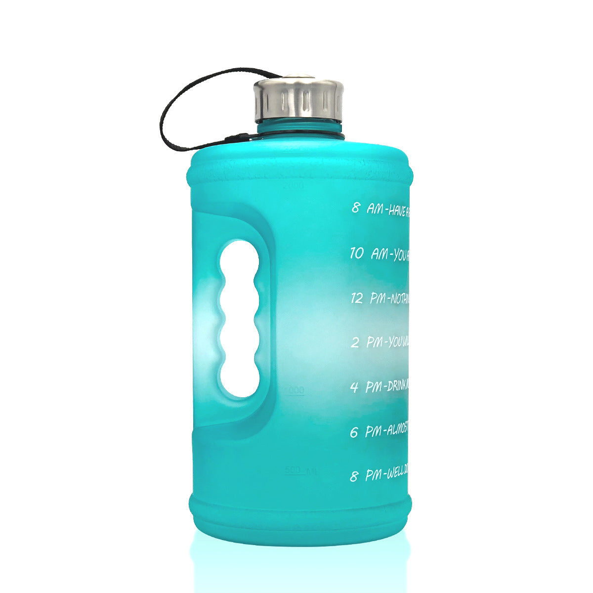 2.2L Sports Bottle Gradient Plastic Gym Large Capacity Outdoor Space Cup